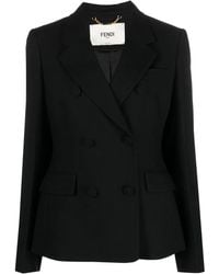 Fendi - Blazer Met Dubbele Rij Knopen - Lyst