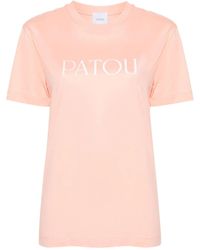 Patou - T-Shirt Aus Bio-Baumwolle Mit Logo-Print - Lyst
