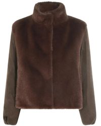 Herno - Faux-Fur Panelled Jacket - Lyst