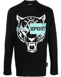Philipp Plein - Tiger-Motif Long-Sleeved T-Shirt - Lyst