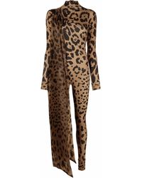 Atu Body Couture - Leopard-Print Bodycon Jumpsuit - Lyst