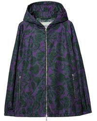 Burberry - Rose-print Hooded Jacket - Lyst