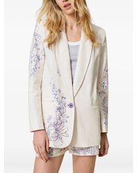 Twinset - Blazer Met Bloemenprint - Lyst