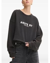 Aniye By - Logo-Print Cropped Sweatshirt - Lyst