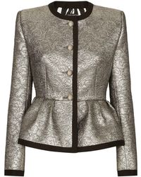 Dolce & Gabbana - Peplum-hem Brocade Jacket - Lyst