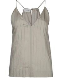 Jacob Cohen - Striped V-Neck Blouse - Lyst