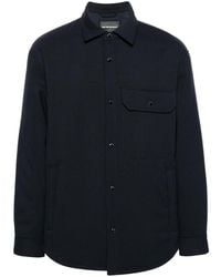 Emporio Armani - Classic-collar Shirt Jacket - Lyst