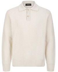 BOSS - Jersey Tipo Polo De Cachemira - Lyst