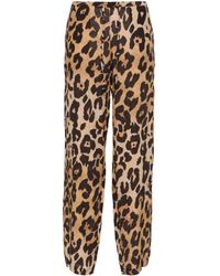 Musier Paris - Leopard-Print Straight-Leg Trousers - Lyst