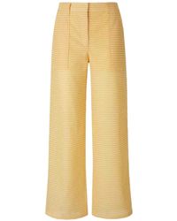 Jonathan Simkhai - Checkered Straight-Leg Trousers - Lyst