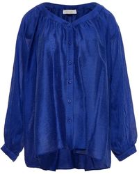 Devotion - V-Neck Balloon-Sleeve Blouse - Lyst