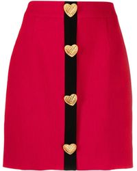 Moschino - Heart-buttons Two-tone Skirt - Lyst