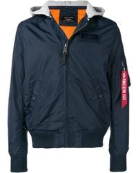 Alpha Industries - Bomber Jacket With A Hood - Lyst
