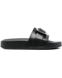 Sergio Rossi - Jelly Embellished-buckle Slides - Lyst