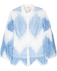 Evarae - Nora Lace-embroidered Shirt - Lyst