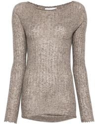 Vanisé - Ribbed-Knit Boat-Neck Top - Lyst