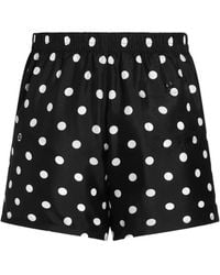 Dolce & Gabbana - Polka Dot-Print Silk Twill Boxer Shorts - Lyst