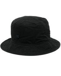 Acne Studios - Face-embroidered Cotton Bucket Hat - Lyst