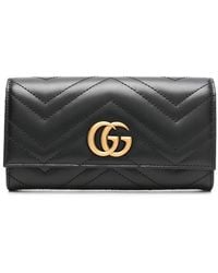 Gucci - Gg Marmont Matelasse Leather Continental Wallet - Lyst