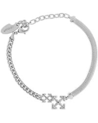Off-White c/o Virgil Abloh - Arrows-Motif Curb-Link Bracelet - Lyst