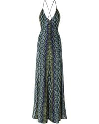 Missoni - Long Viscose Dress With Snake Motif - Lyst