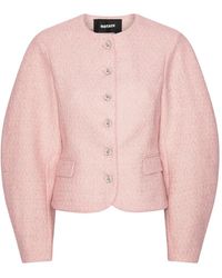 ROTATE BIRGER CHRISTENSEN - Veste Oversize À Bords Frangés - Lyst