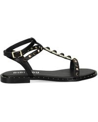 Bibi Lou - Flache Sandalen Mit Nieten - Lyst