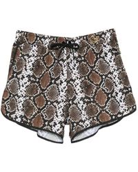 Moschino - Smiley Snakeskin-Print Swimming Shorts - Lyst