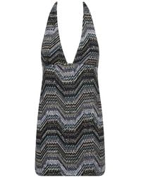 Missoni - Sequin-Embellished Zigzag-Knit Mini Dress - Lyst