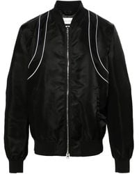 McQueen - Paspelierte Bomberjacke Mit Reißverschluss - Lyst