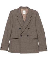 Sandro - Houndstooth Double-Breasted Blazer - Lyst