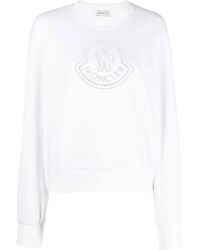 Moncler - Logo-Print Cotton Sweatshirt - Lyst