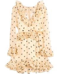 Valentino Garavani - Polka Dot-Print Organza Mini Dress - Lyst