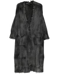 Avant Toi - Distressed-Effect Longline Coat - Lyst