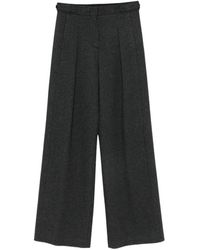 Semicouture - Pleated Wide-Leg Trousers - Lyst