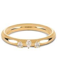 ROSEKEY - 18Kt Fairy Gelbgoldring Mit Diamant - Lyst