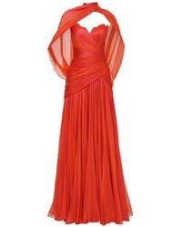 IRIS SERBAN - Petal Draped Gown Maxi Dress - Lyst