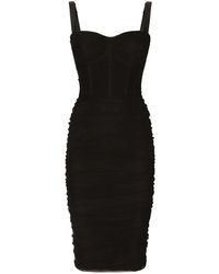 Dolce & Gabbana - Midikleid Im Corsage-Stil - Lyst