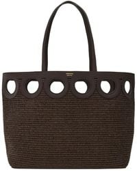 Ferragamo - Large Raffia Tote Bag - Lyst