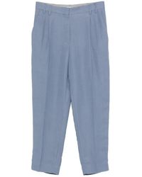 Brunello Cucinelli - Viscose Linen Cotton Pants - Lyst