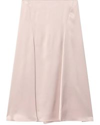 Fendi - Falda midi de seda - Lyst