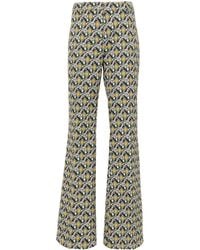 Etro - Pantalones acampanados con motivo en jacquard - Lyst