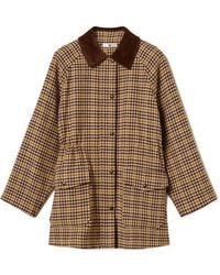 Twinset - Parka À Motif Pied-De-Poule En Jacquard - Lyst