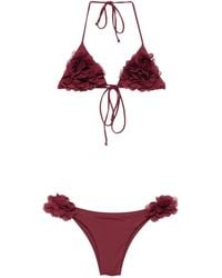 LaRevêche - Shayna Flower-Embellished Bikini - Lyst