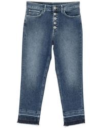 Dondup - Ausgefranste Jeans Mit Knopfverschluss - Lyst