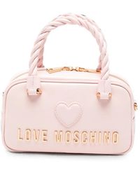 Love Moschino - Heart-Patch Logo-Lettering Tote Bag - Lyst