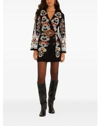 FARM Rio - Winter Floral Belted Knit Mini Dress - Lyst