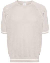 Eleventy - Open-knit Cotton T-shirt - Lyst