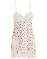 Dolce & Gabbana - Floral Lace Mini Dress - Lyst