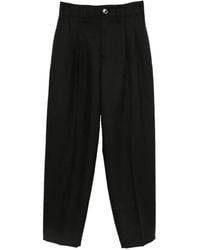 Ami Paris - Pleated Straight-Leg Trousers - Lyst
